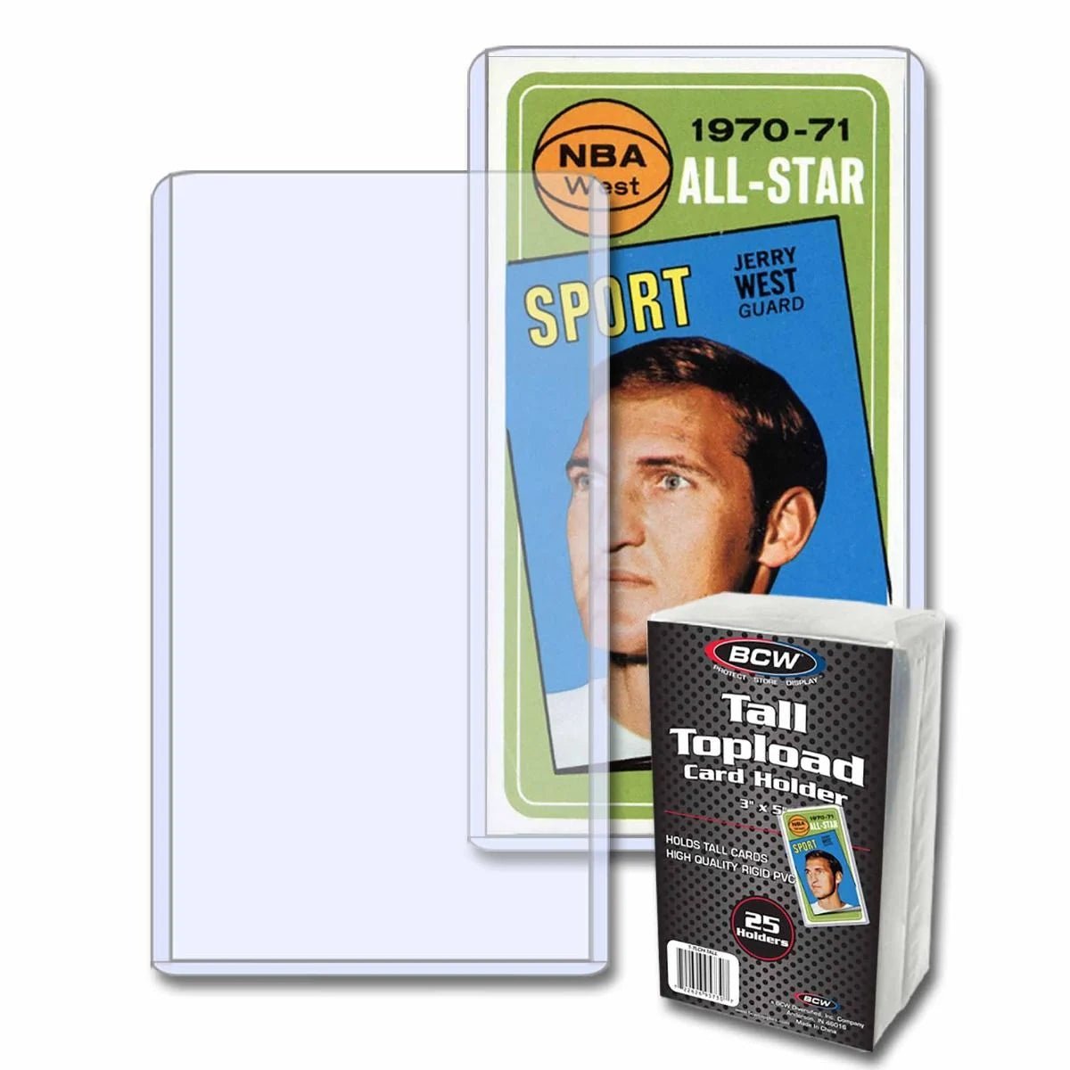 Tall Card Toploaders (25 pack) - BCW
