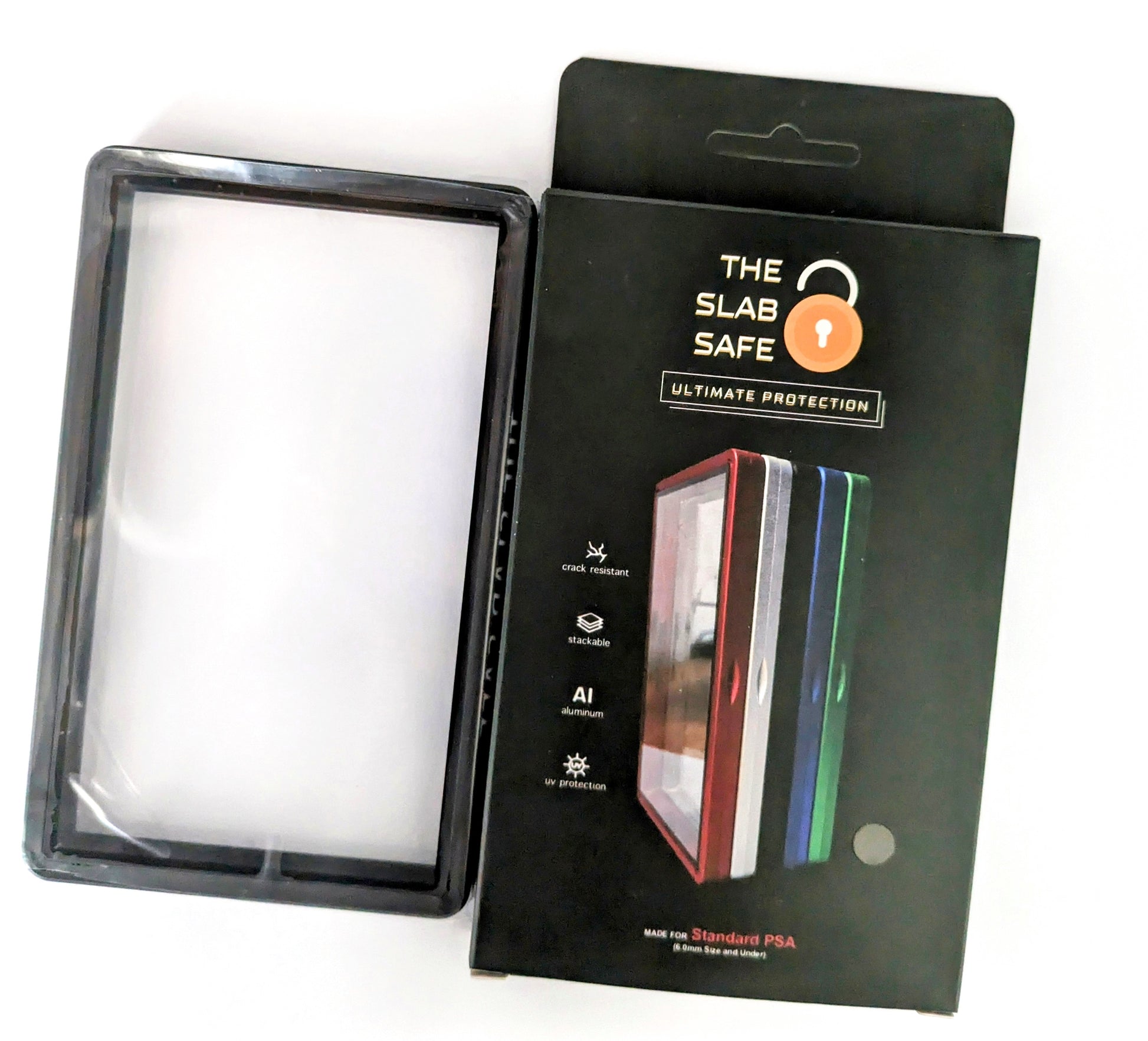 black uv protection trading card aluminium case for PSA graded cards