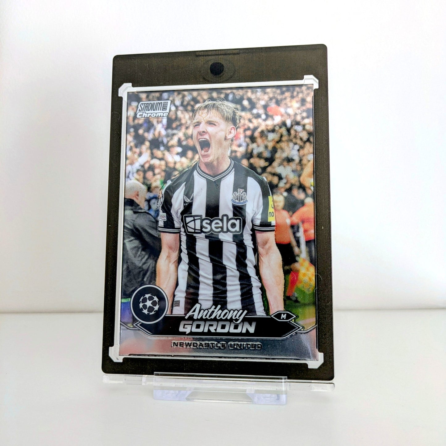 black border 35pt magnetic trading card display case