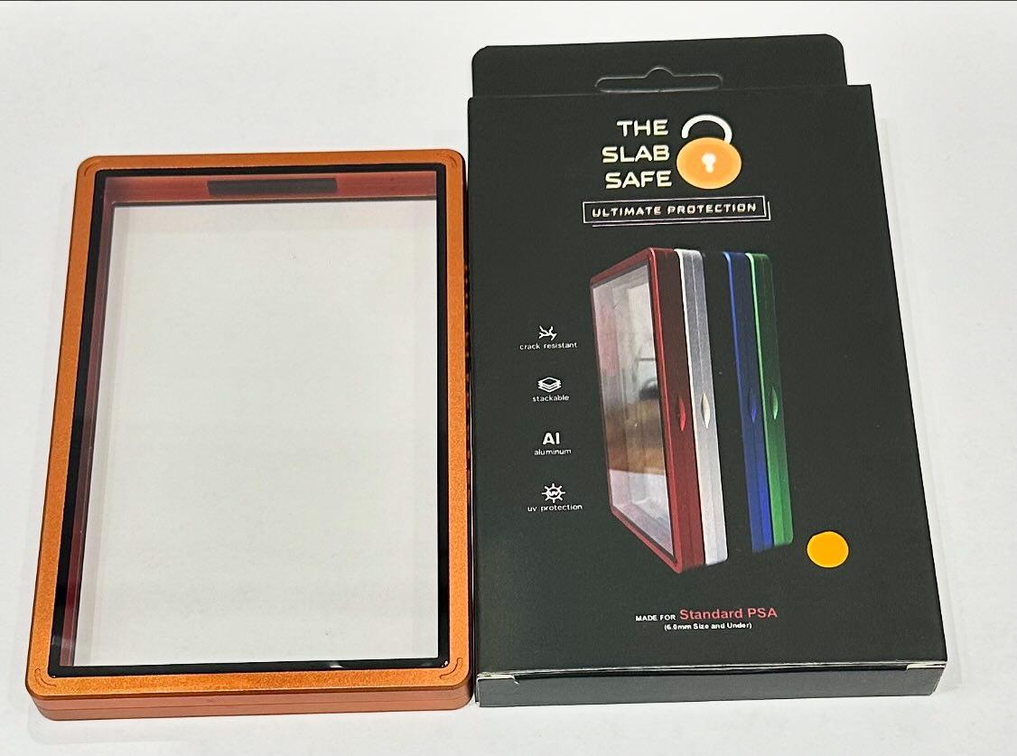 orange uv protection trading card aluminium case for PSA graded cards