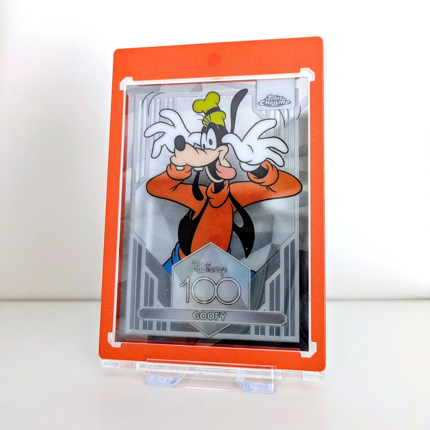 orange border 35pt magnetic trading card display case