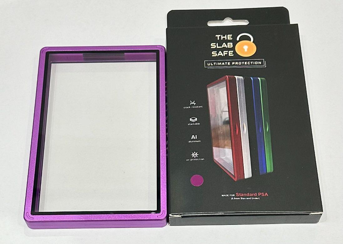 purple uv protection trading card aluminium case for PSA graded cards
