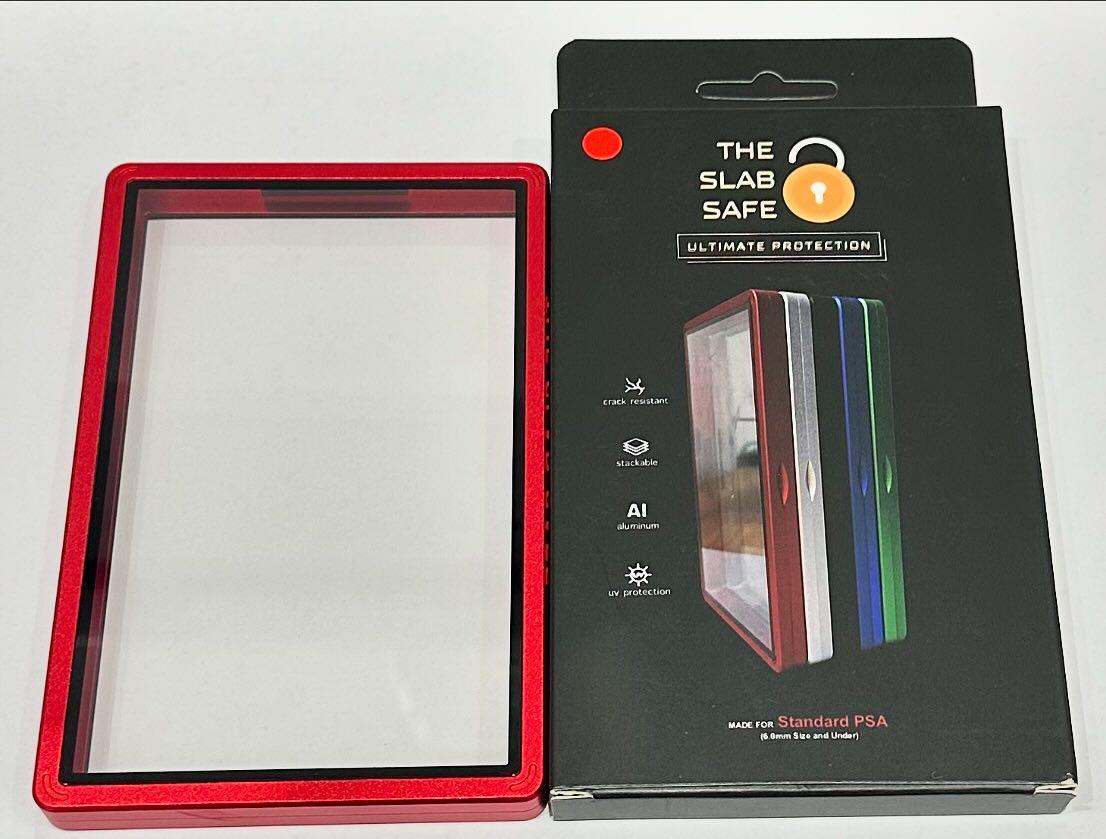 red uv protection trading card aluminium case for PSA graded cards