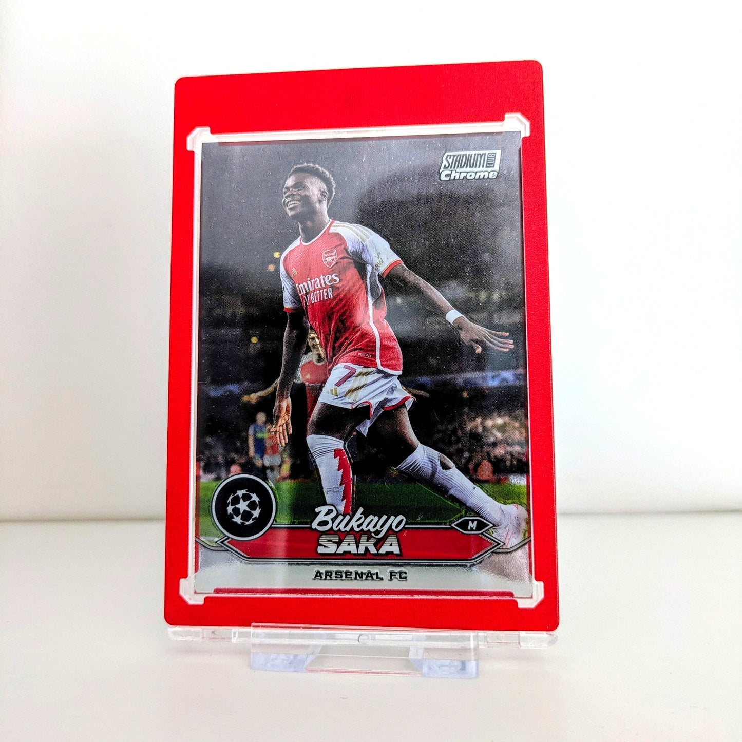 red border 35pt magnetic trading card display case