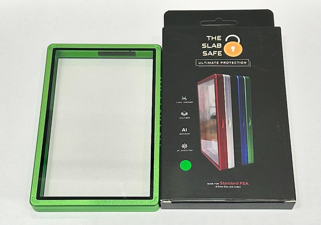 green uv protection trading card aluminium case for PSA graded cards
