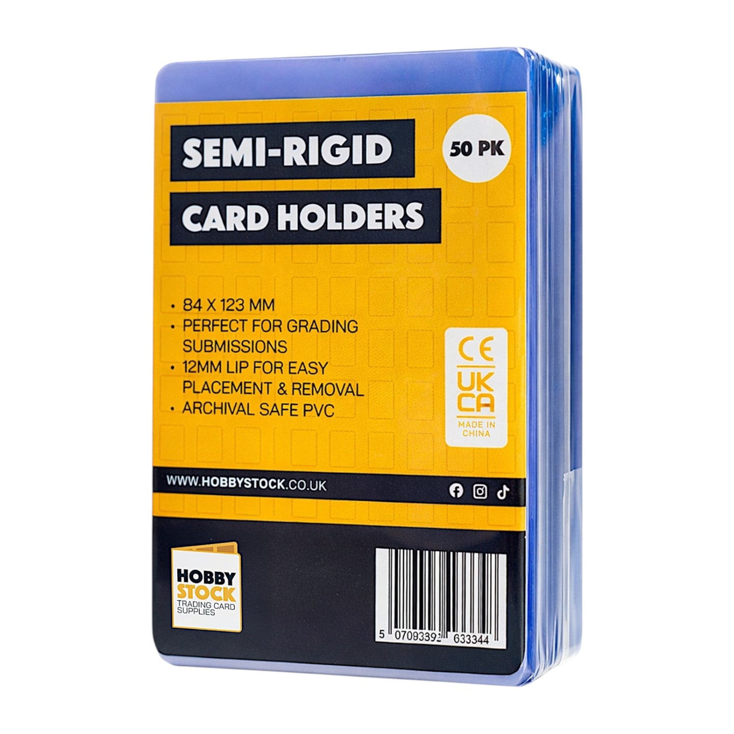 Semi Rigid Card Holders (50 Pack) - HobbyStock