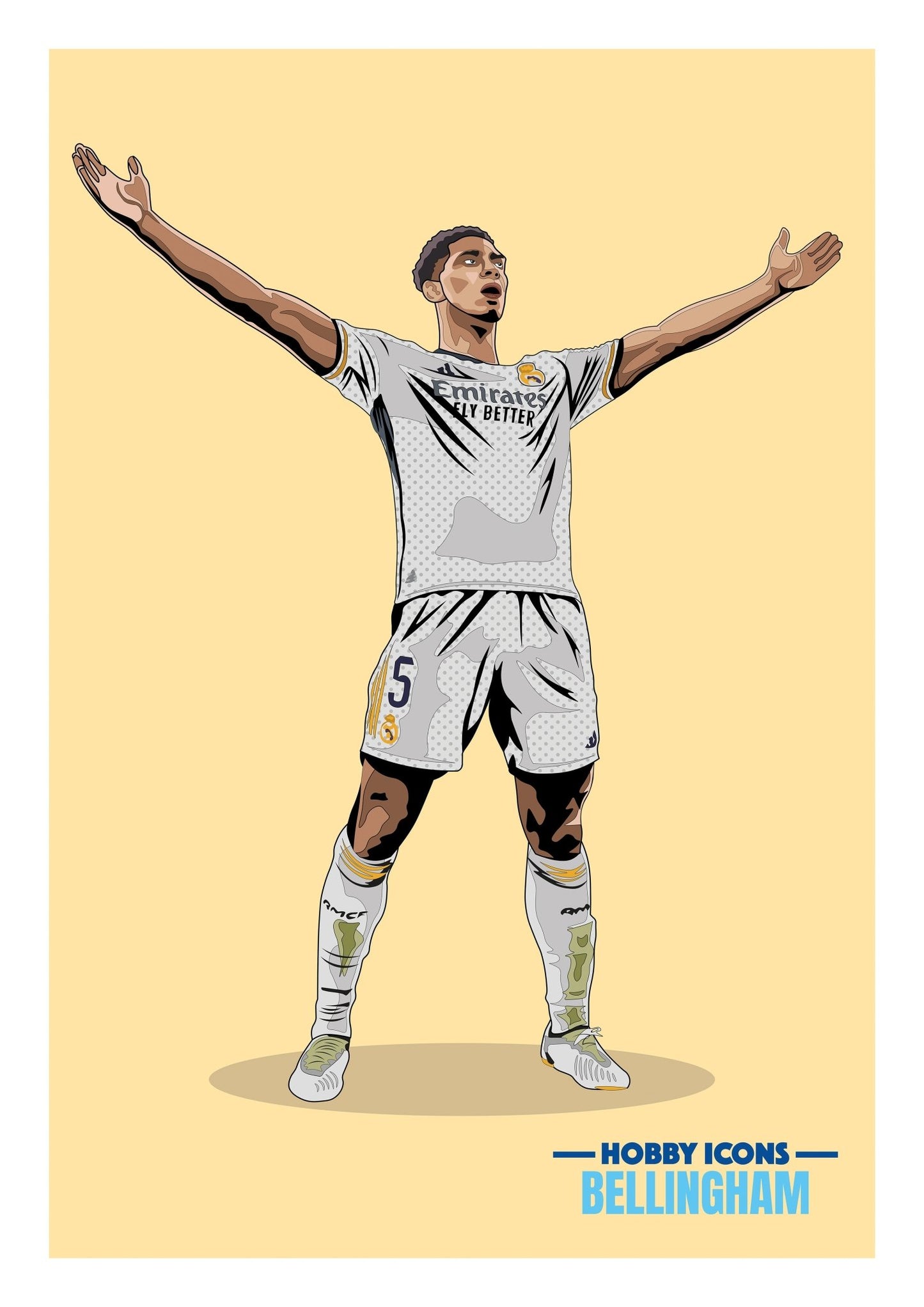 A4 Print - Jude Bellingham - Hobby Icons Illustrated Poster