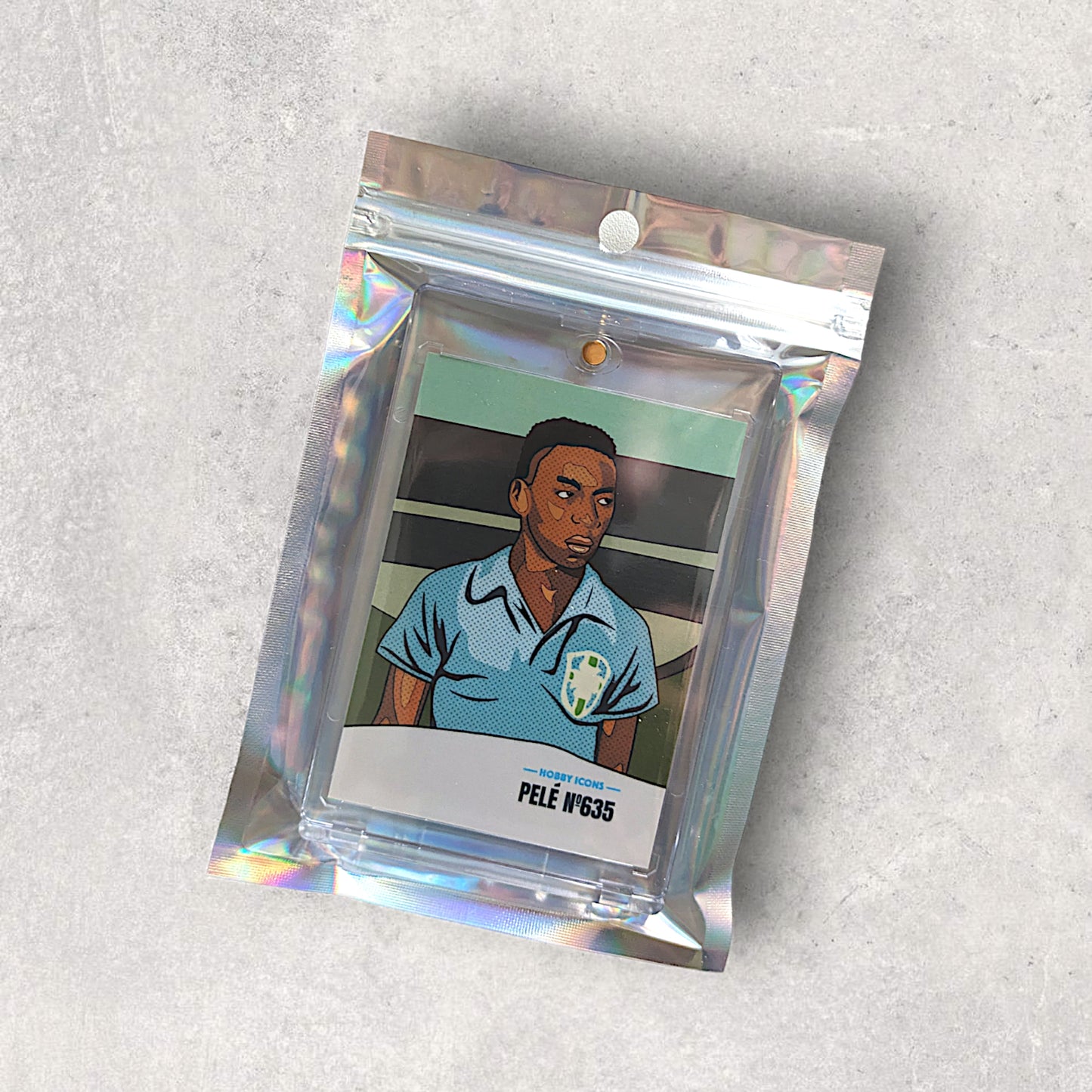 #3 Pele No 635' Illustrated Custom Football Trading Card