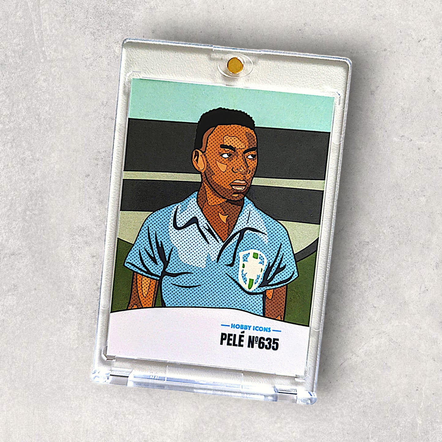 #3 Pele No 635' Illustrated Custom Football Trading Card
