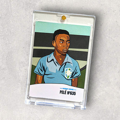 #3 Pele No 635' Illustrated Custom Football Trading Card