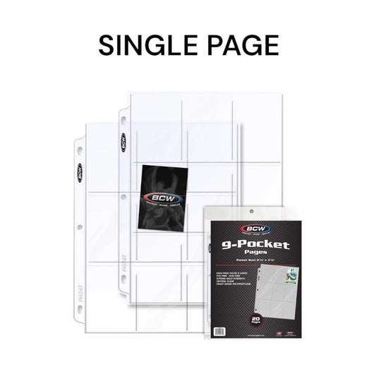 Pro 9-Pocket Trading Card Page (Single Page)