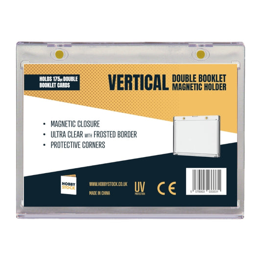 Vertical Double Booklet Holder - One Touch Magnetic Card Case 175pt