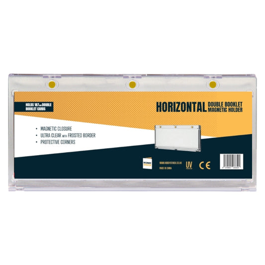 Horizontal Double Booklet Holder - One Touch Magnetic Card Case 187mm