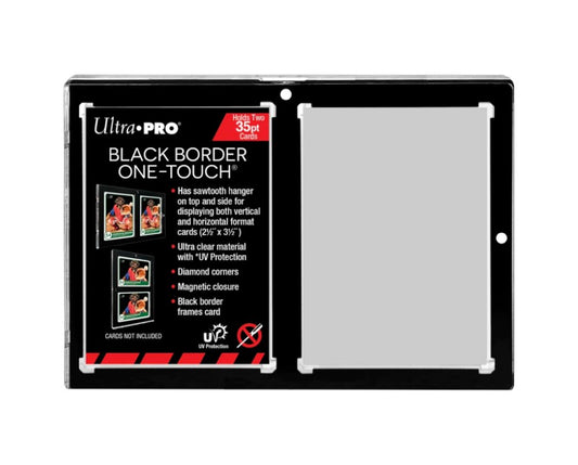 Ultra Pro 35pt 2-Card Black Border UV ONE-TOUCH Magnetic Holder Frame