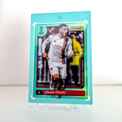 aqua border 35pt magnetic trading card display case
