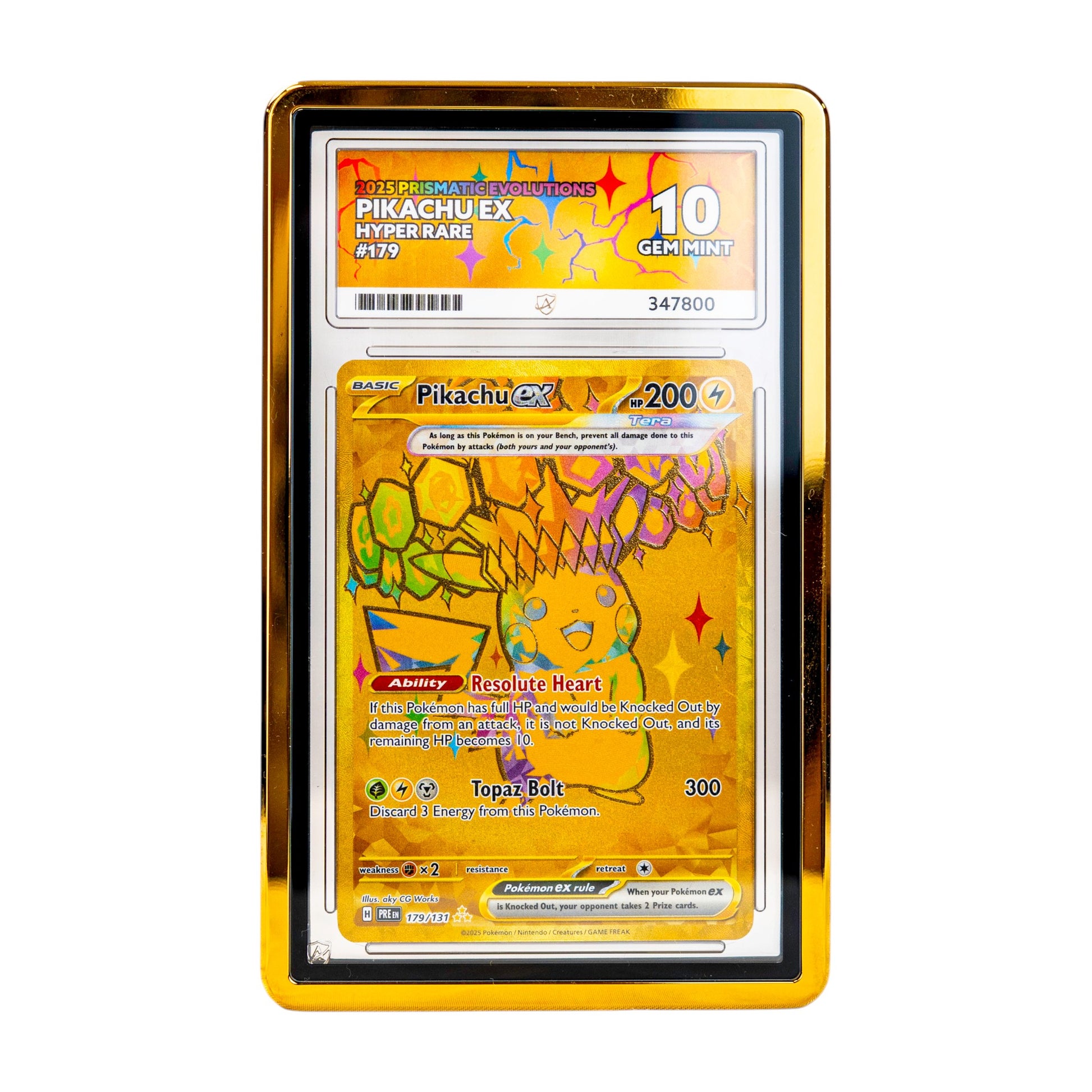 Premium chrome gold graded card case for ACE grading