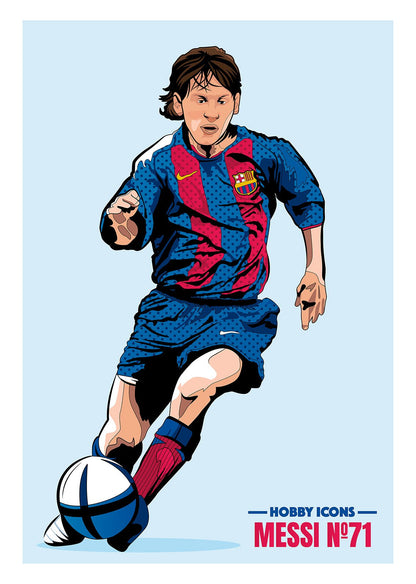A4 Print - Lionel Messi 'No 71' - Hobby Icons Illustrated Poster