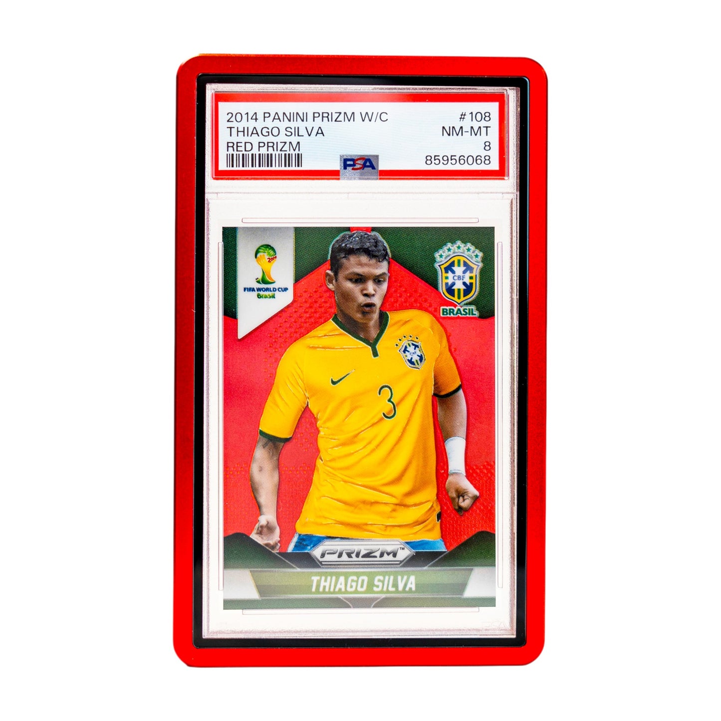 Premium red graded card case for PSA