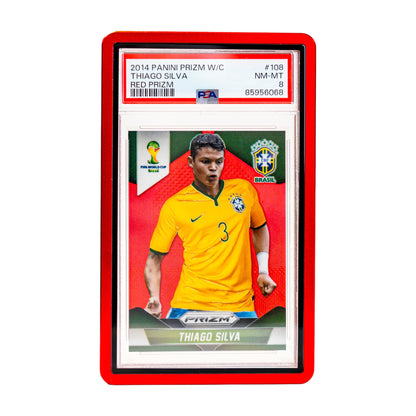 Premium red graded card case for PSA