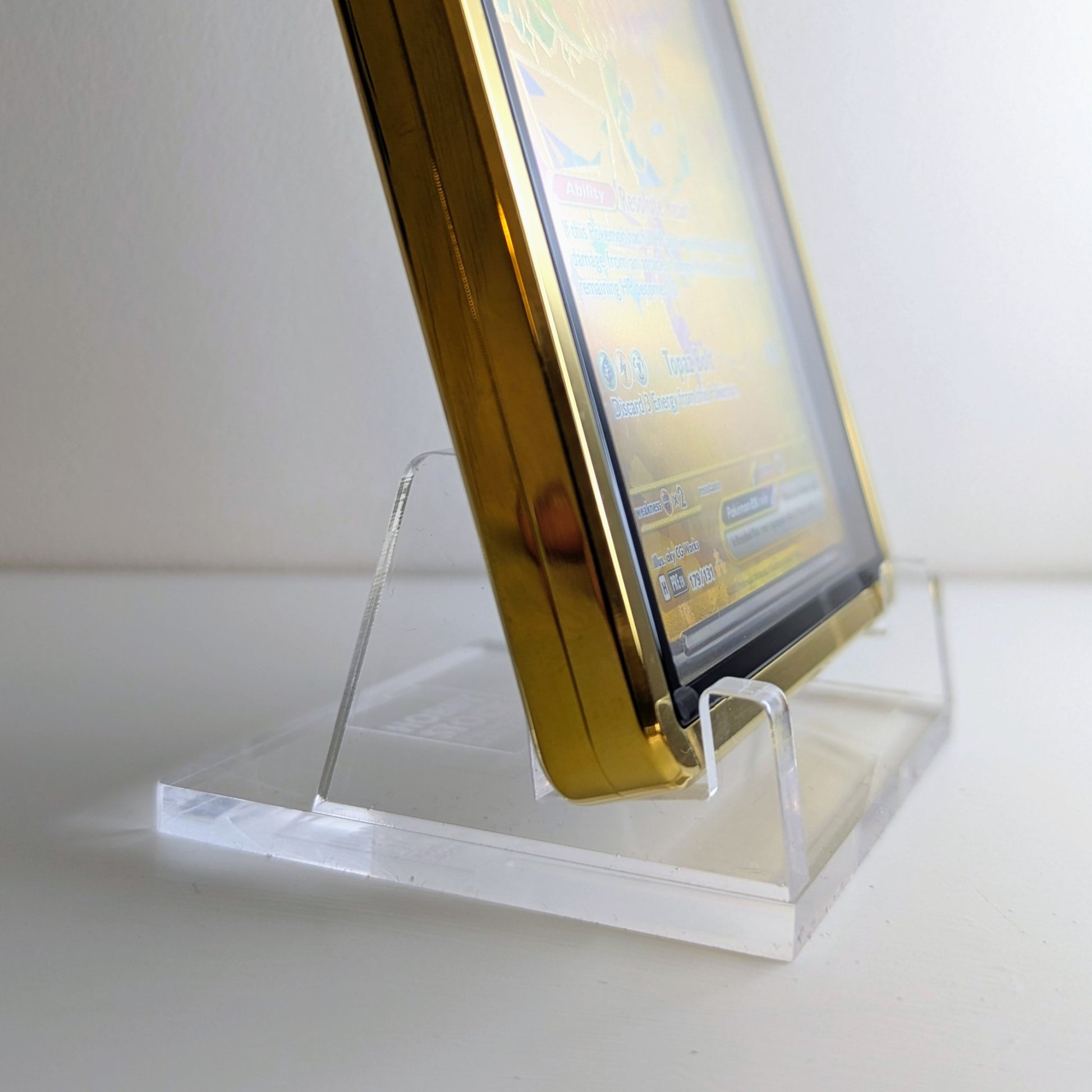 trading card stand for GradedGuard, bumpers, cases, graded cards