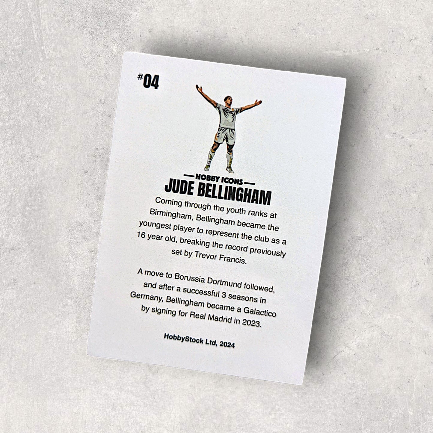 #4 Jude Bellingham Illustrated Custom Football Trading Card