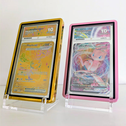 trading card stand for GradedGuard, bumpers, cases, graded cards