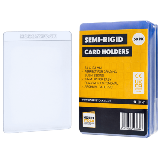 Semi Rigid Card Holders (50 Pack) - HobbyStock