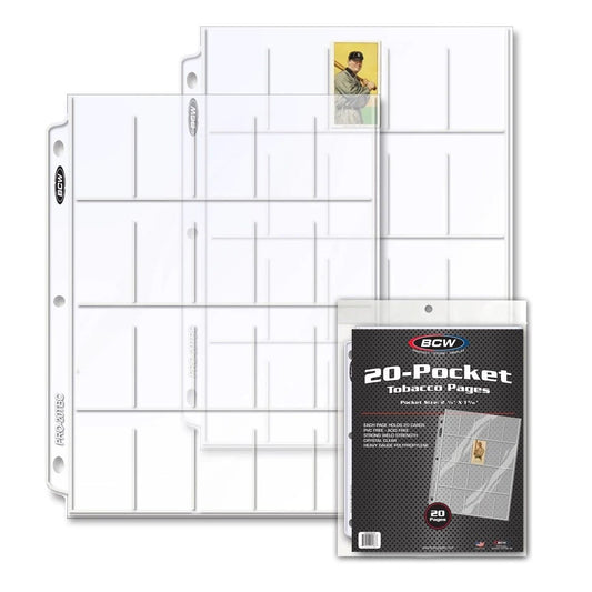 Pro 20-Pocket Cigarette Trading Card Pages (20 pages)
